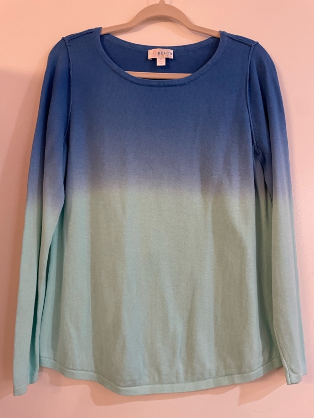 BEACH Belle by Kim Gravel Ombre Blue to Mint Long Sleeve Top